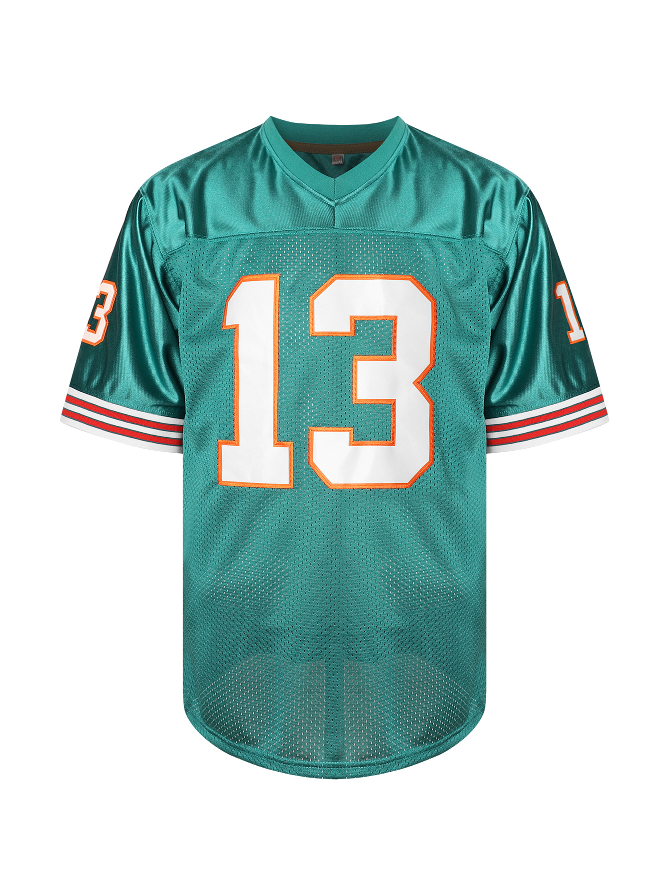 Embroidered Polyester Sports Jersey #13 - V-Neck, Slight Stretch, Alphabetic Pattern, Four Seasons Wear, Casual & Training Loose Fit Top For Men, Univ
