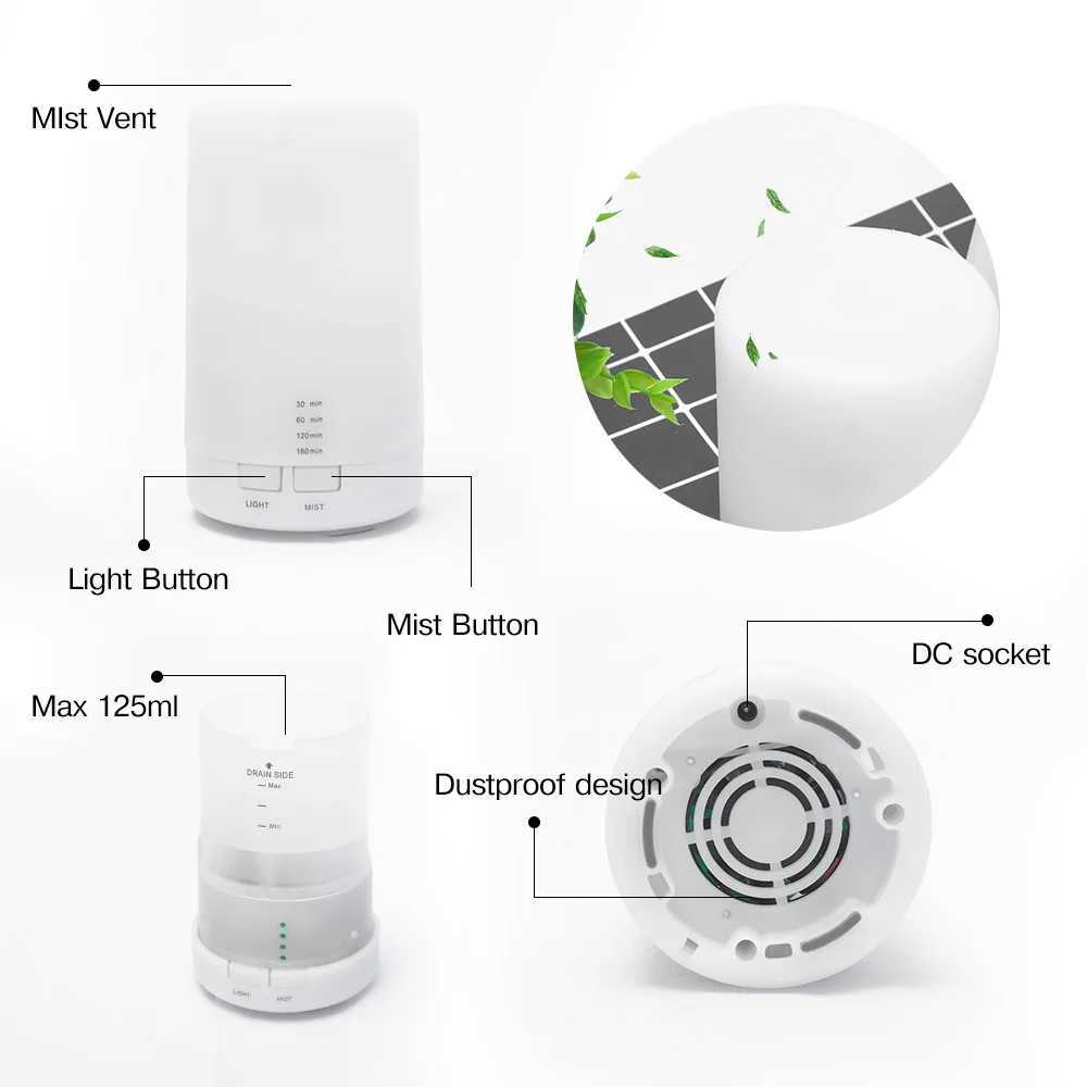 Air humidifier USB Ara diffuser essential oil diffuser color light Aratherapy electric odor distributor Y241104