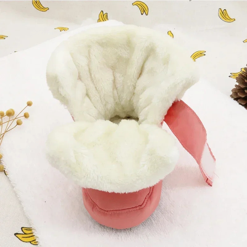 Mother Kids Baby Shoes First walkers Unisex Winter Warm Boots For Infant Faux Fur Inner Snow Toddler Prewalker Bootie 241028