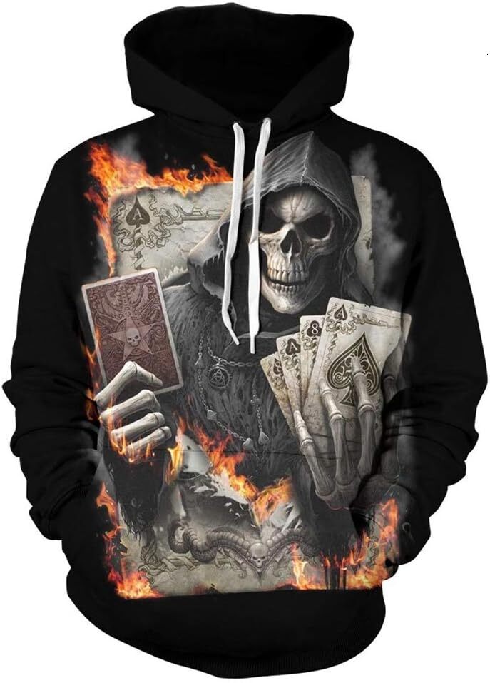 Hoodie for Mens Womens Soul Mens Skull Pattern 3D Print Fashion Dream linkage Design Hoodies Sweatshirt Graphic Hoodies sweatshirt Pullover Long Sleev