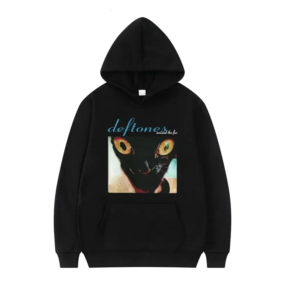 New designer Deftones fashionable and trendy printed hooded men's and women's plus size hooded sweatshirt retro punk sports shirt neutral pe