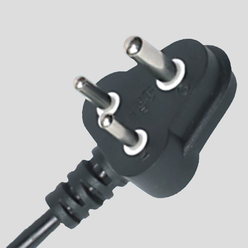 small South African power cord 0.75 square Indian three round pin plug
