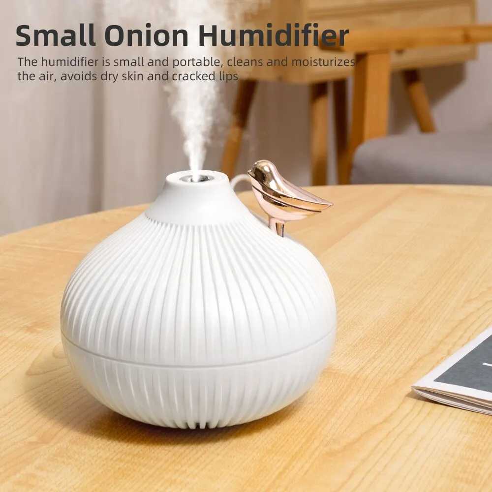 Newly designed 300ml small onion air humidifier Ara diffuser portable LED steam intelligent mist Usb humidifier Y241104