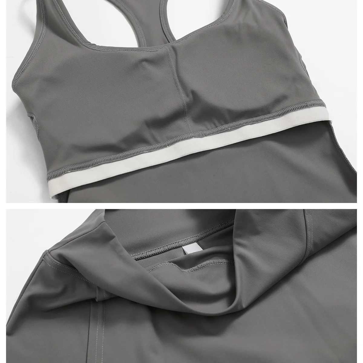 Women's Tracksuits Sets Women Gym Clothes 2 piece Seamless Sports culottes Fitness Workout Sportswear Tennis Skirt Leggings Tank Shorts Suit Y241