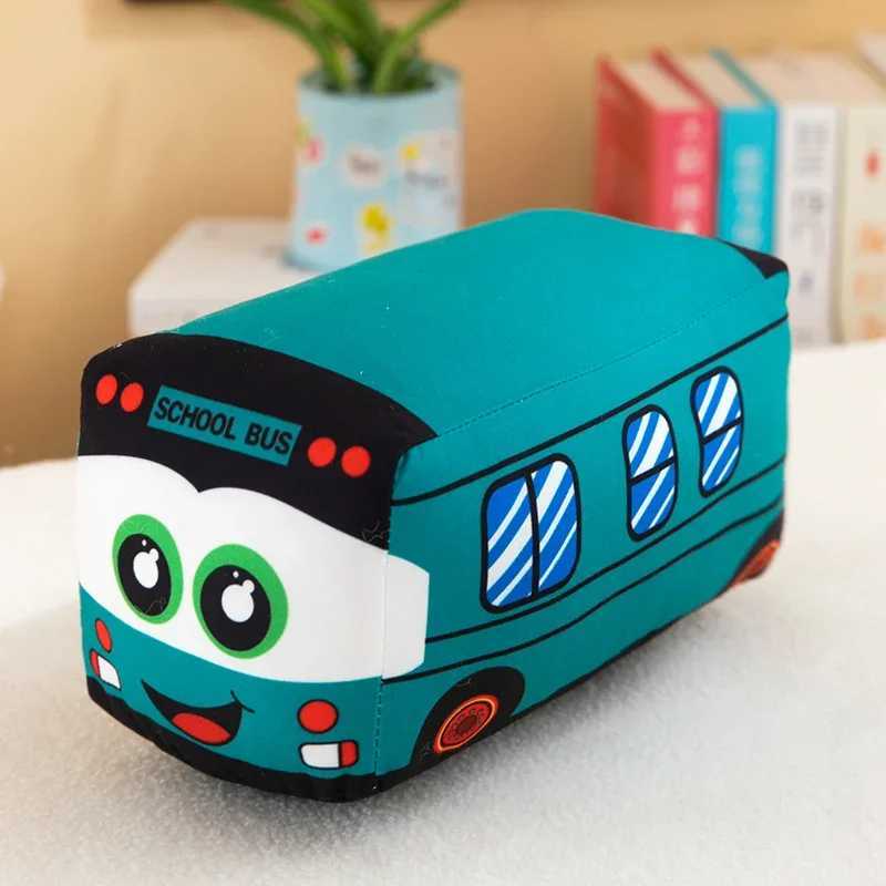 Emulational Cute School Bus Plush Toy Pillow Artificial Soft Stuffed Dolls Baby Kids Gift Cute Lovely Stuffed Dolls X241028