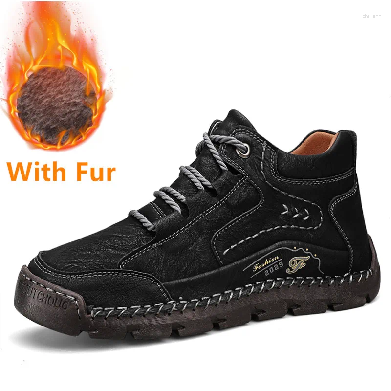 Boots Casual Travel Shoes Handmade Men's Walking Comfy Leather Sports Super Men Treking Outdoor Man Hiking Footwea