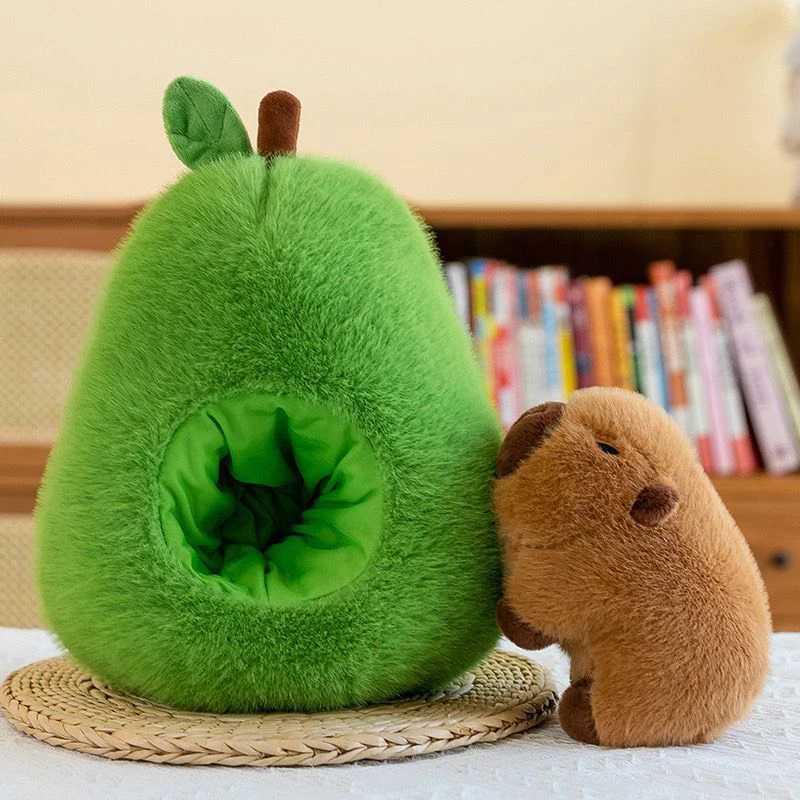Cute Capybara in plush soft fuzzy plush pig hidden in cute plush Capibara toy throwing pillow birthday gift X2503221
