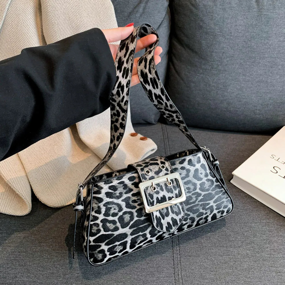 Trendy Leopard Print Womens Shoulder Bag Fashion Y2K Womens y Handbag Womens y Handbag 241028