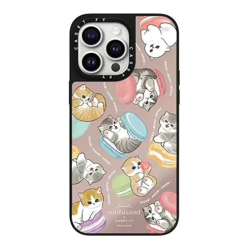 Cellphone Case Cute Mofusands Cat Case Suitable for iPhone 16 15 14 13 12 Pro Maximum Transparent Shockproof G241008