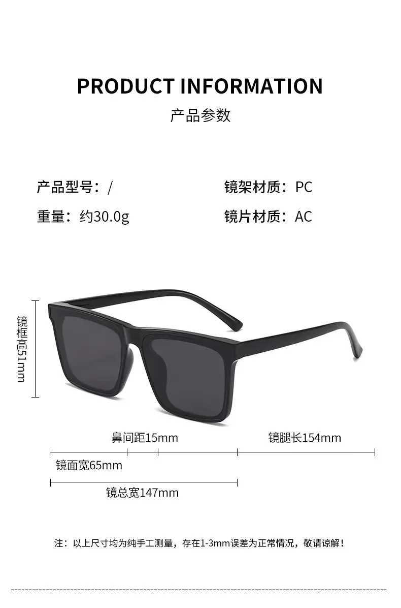 Fashion Polarized Sunglasses Trend Outdoor Cycling Driving Glasses Brand Design Large Frame Eyewear Uv400XJ241228