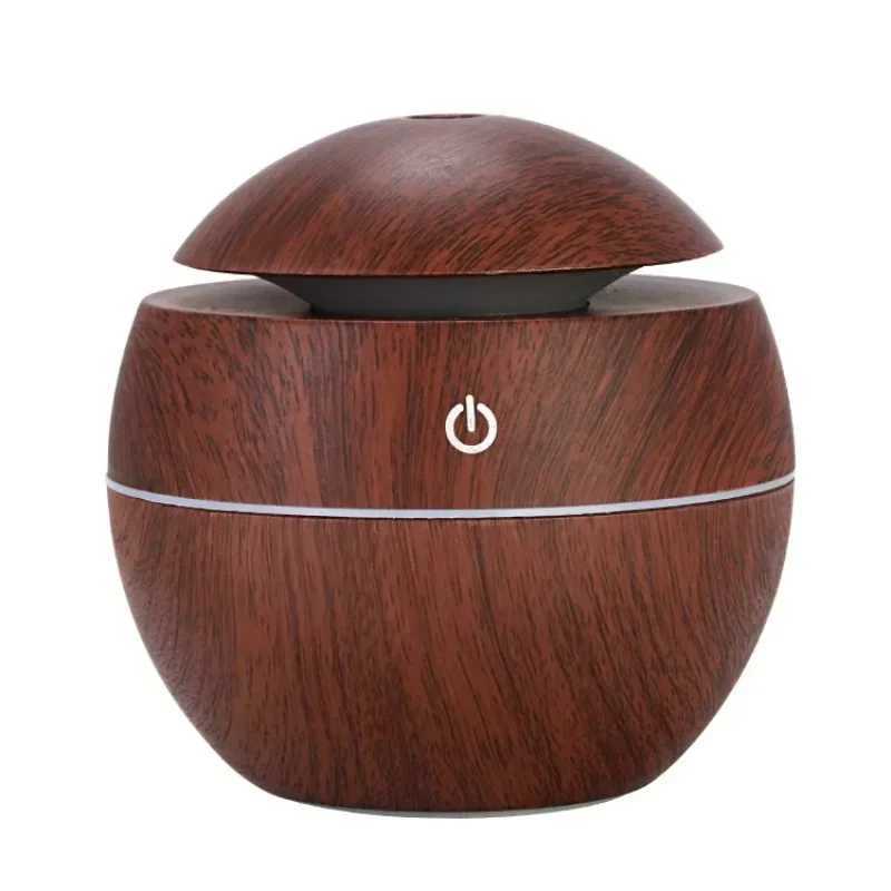 2024 New Wood Grain Vase Humidifier USB Car Close His Colorful Luminous Super Silent Humidifier Holiday Gift for Friends Y241104