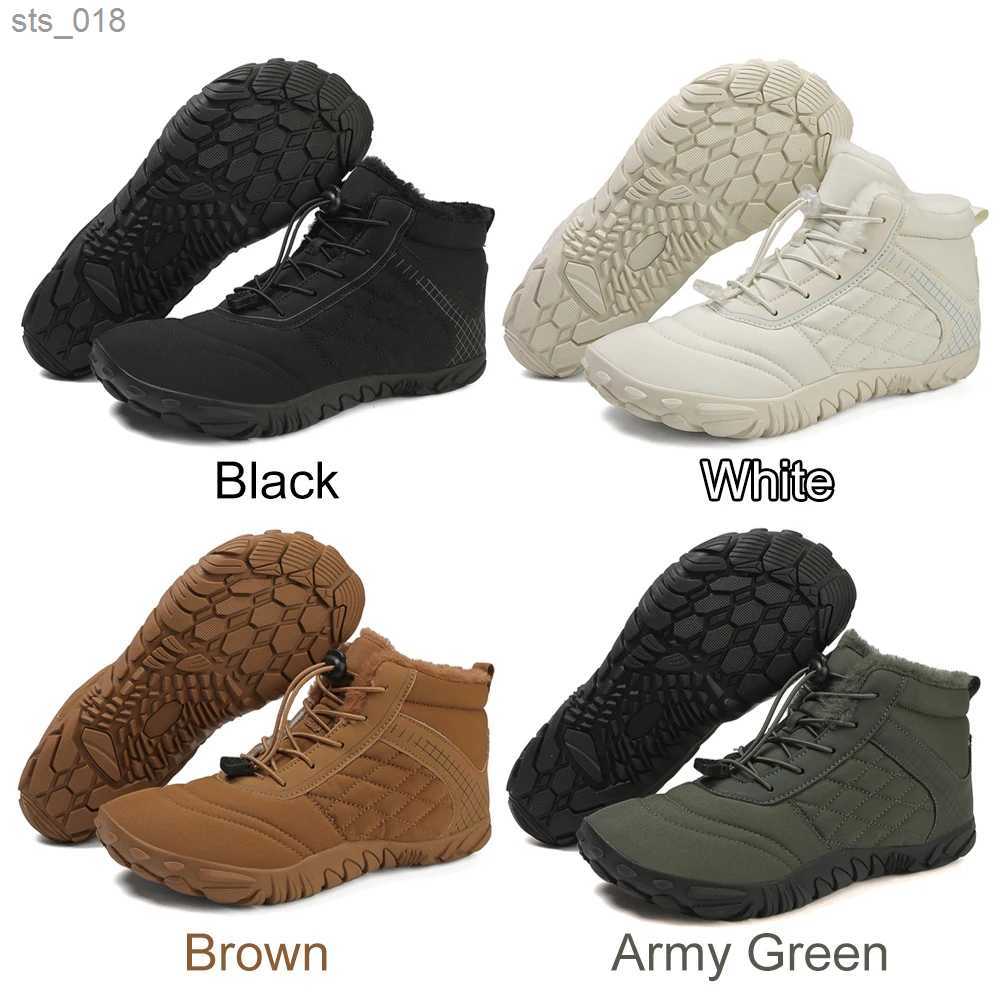 Outdoor Shoes Sandals Mens and Womens Snow Boots Waterproof High Top Barefoot Winter Ankle Plush Warm Hiking Sports H241101