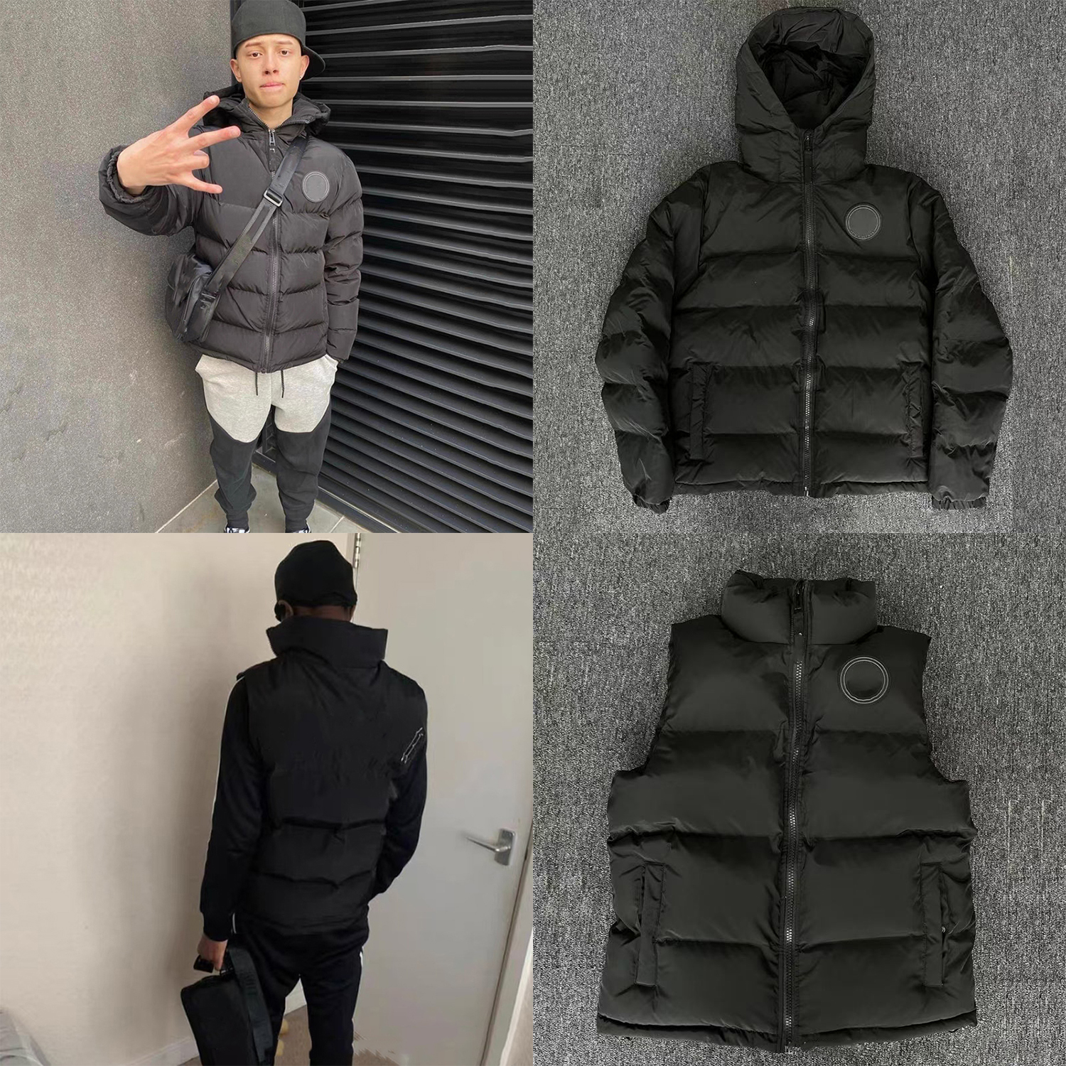Designer Mens Down Puffer Jacket Embroidery Letter Gilet Vintage Hip Hop Zip Windproof Warm Coat Streewear Winter Womens Loose Vest