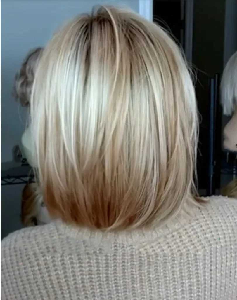 New Arrival Soft and healthy mom wig short blonde bob wig suitable for women Hagen heat-resistant synthetic ombre bob hair cosplay party wig Z241028 - view 4