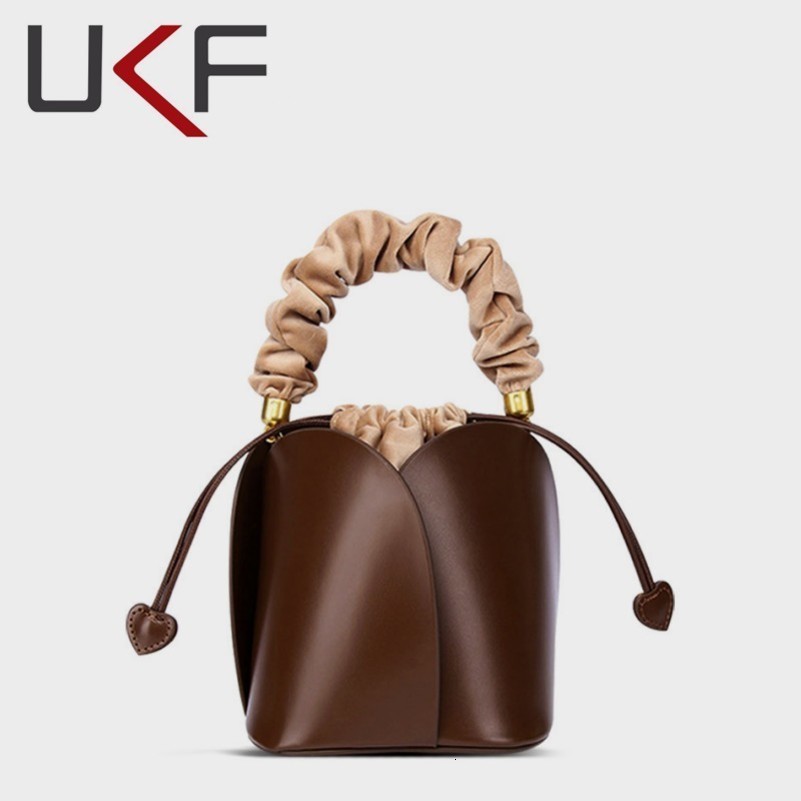 UKF Mini Bucket Bags for Women Petal y ner Handbag Shoulder Messenger Drawstring Womens Bag 241021