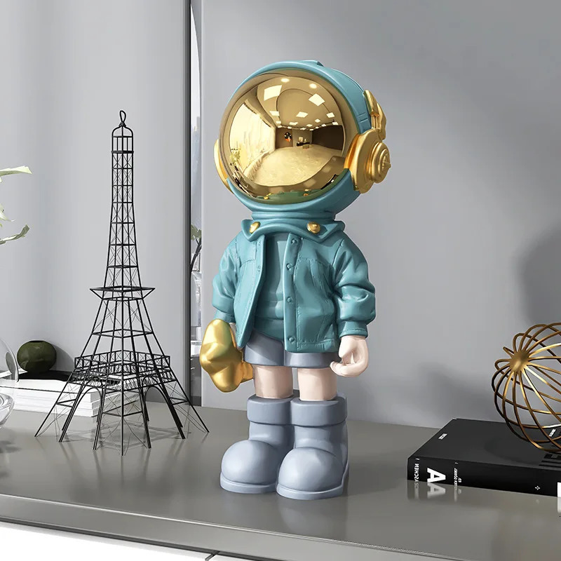 Resin Sculpture Table Decoration Electroplating Painting Astronaut Statue Room Decoration Home Decoration Sculpture Art Digital 241028