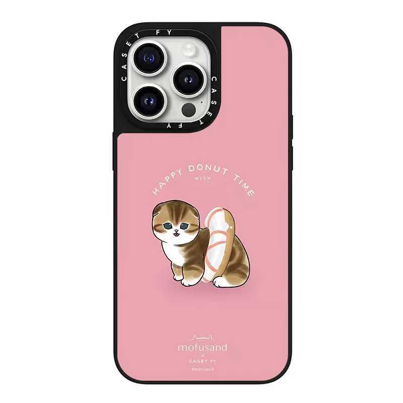 Cellphone Case Cute Mofusands Cat Case Suitable for iPhone 16 15 14 13 12 Pro Maximum Transparent Shockproof G241008