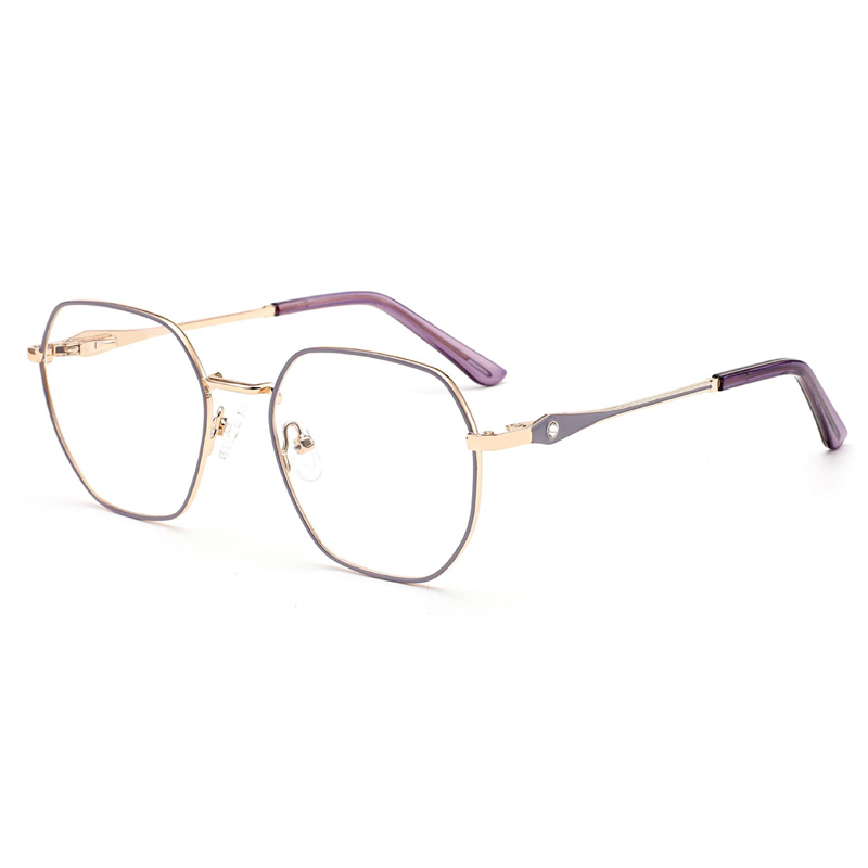 New women's high-class sense of metal eyeglasses frames men's large frame fashion trend wind glasses manufacturers wholesale open ball eyegl