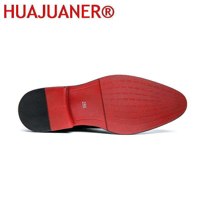 Genuine leather Oxfords Men Red Sole Fashion Business Casual Party Banquet Daily Retro Carved Lace-up Brogue Dress Shoes free shipping shoes