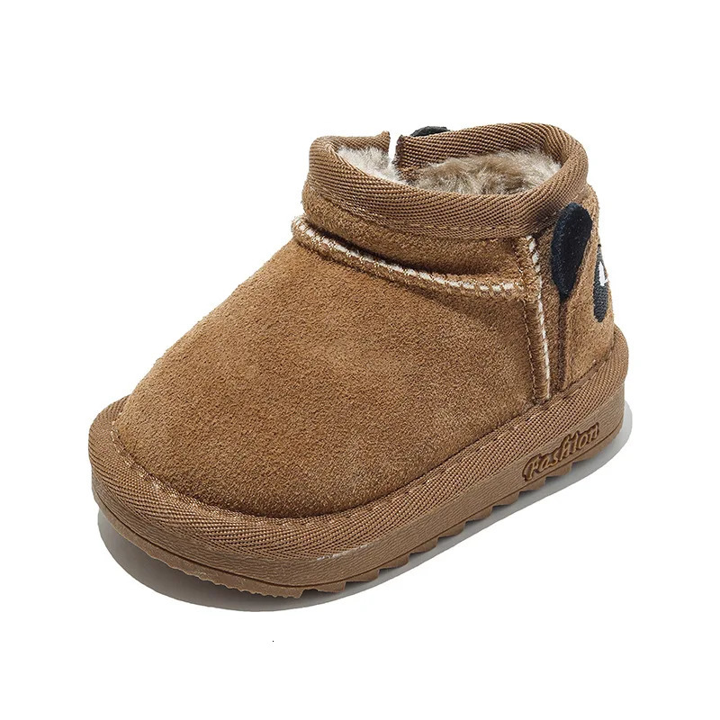 Winter childrens snow boots boys cotton shoes warm girls shoes comfortable soft sole cartoon cute velvet cotton boots 241028