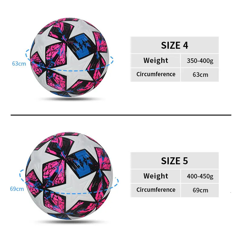 Standard Size 5 Size 4 Football Professional Outdoor Sports Competition Ball Training Seamless Football High Quality PU Material 241028