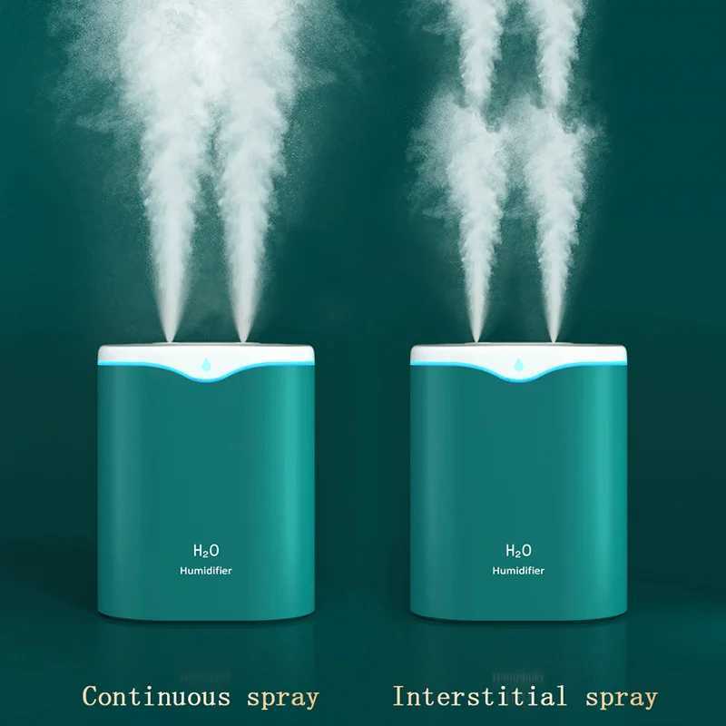 New USB humidifier with silent dual spray and large capacity for home use equipped with LED lights and air conditioning Ro air humidifier spray Y24110