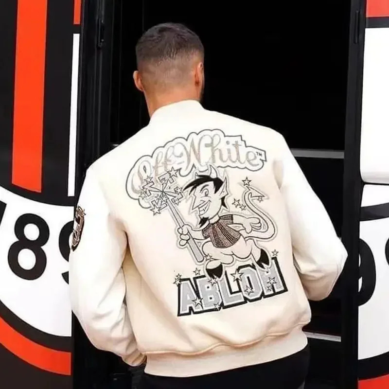 Street fashion hip-hop heavy industry jackets and outerwear mens Y2K Shin Harajuku fashion clown baseball uniforms couple casual jackets 241028