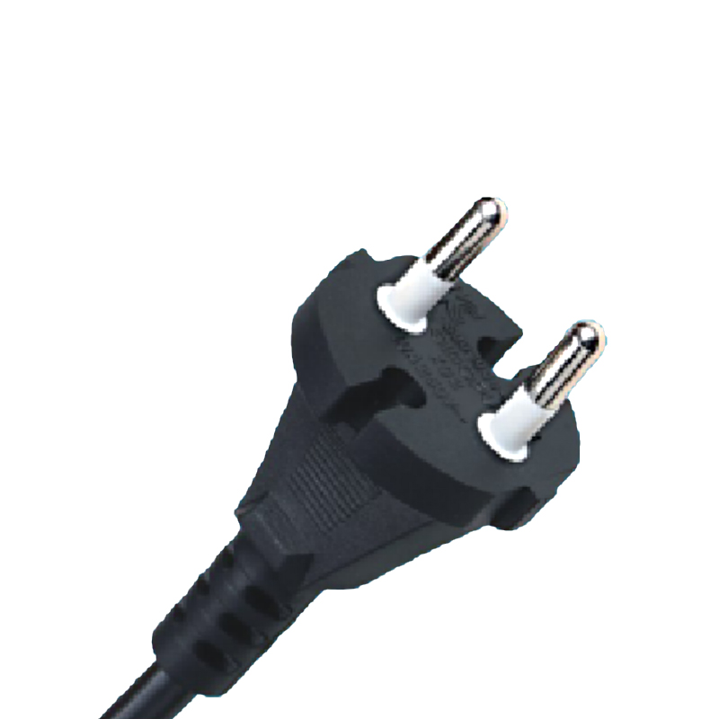 Indonesia 2 prong power cord plug with Indonesian mains cable SNI certificate 16A 250V
