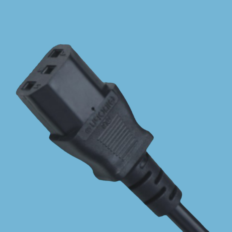 factory 3 Prong IEC C13 C14 Female To Male Connector Computer Monitor Electric Extension Cable AC Power Cord