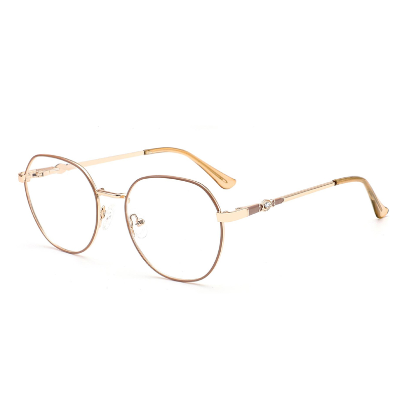 New metal eyeglasses frames men's fashion colour-changing glasses myopia glasses frame women's colour-changing anti-blue light glasses forei