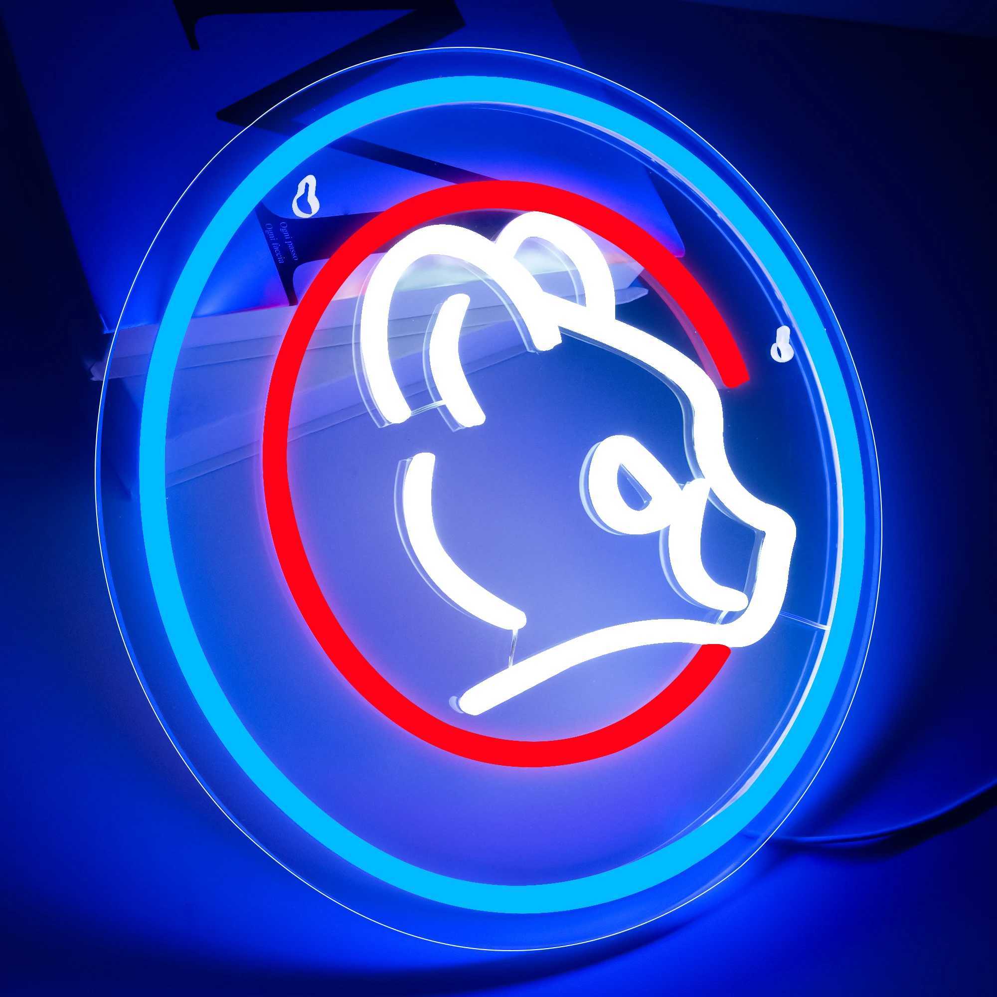 Baseball neon lights Sign Cubs team lights baseball LED neon wall lights used for sports neon lights baseball decoration for club baseball fans X24102