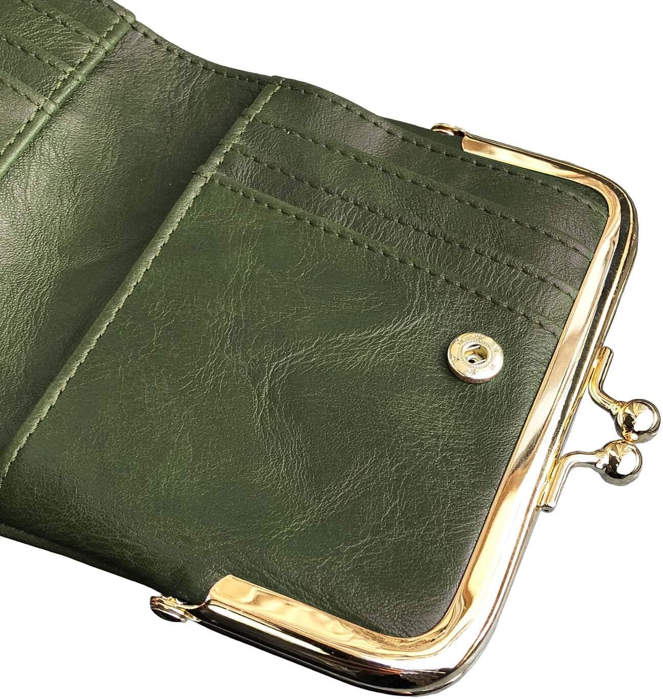 Small Zip for Women - Compact Leather hot Double Fold Wallet with Zipper & Kiss Lock