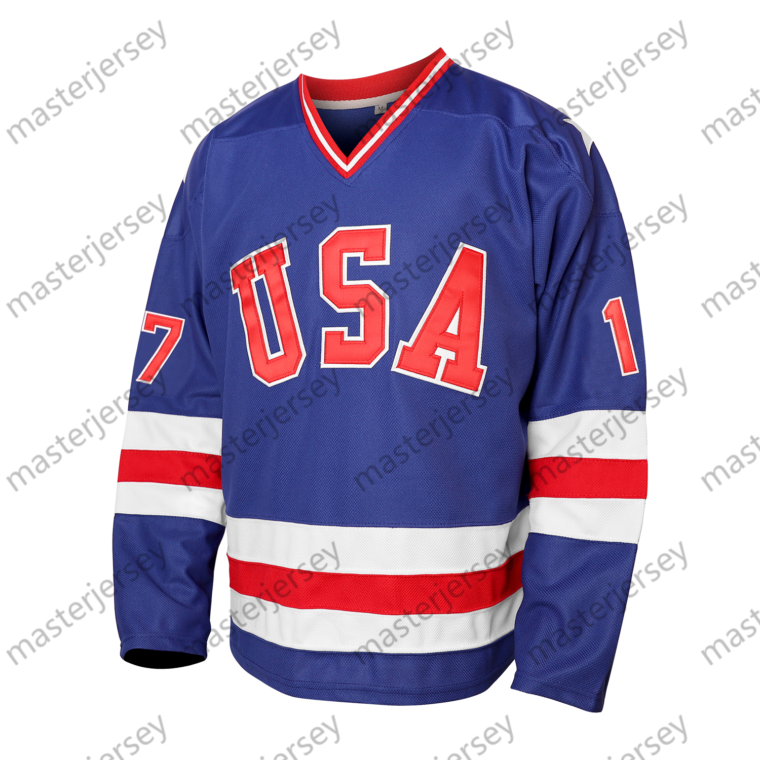 17 Jack Ocallahan Man Retro 1980 USA Ice Hockey Jerseys Stitched Hockey Jerseys In Stock Fast Shipping Loose Fit V-Neck Jersey