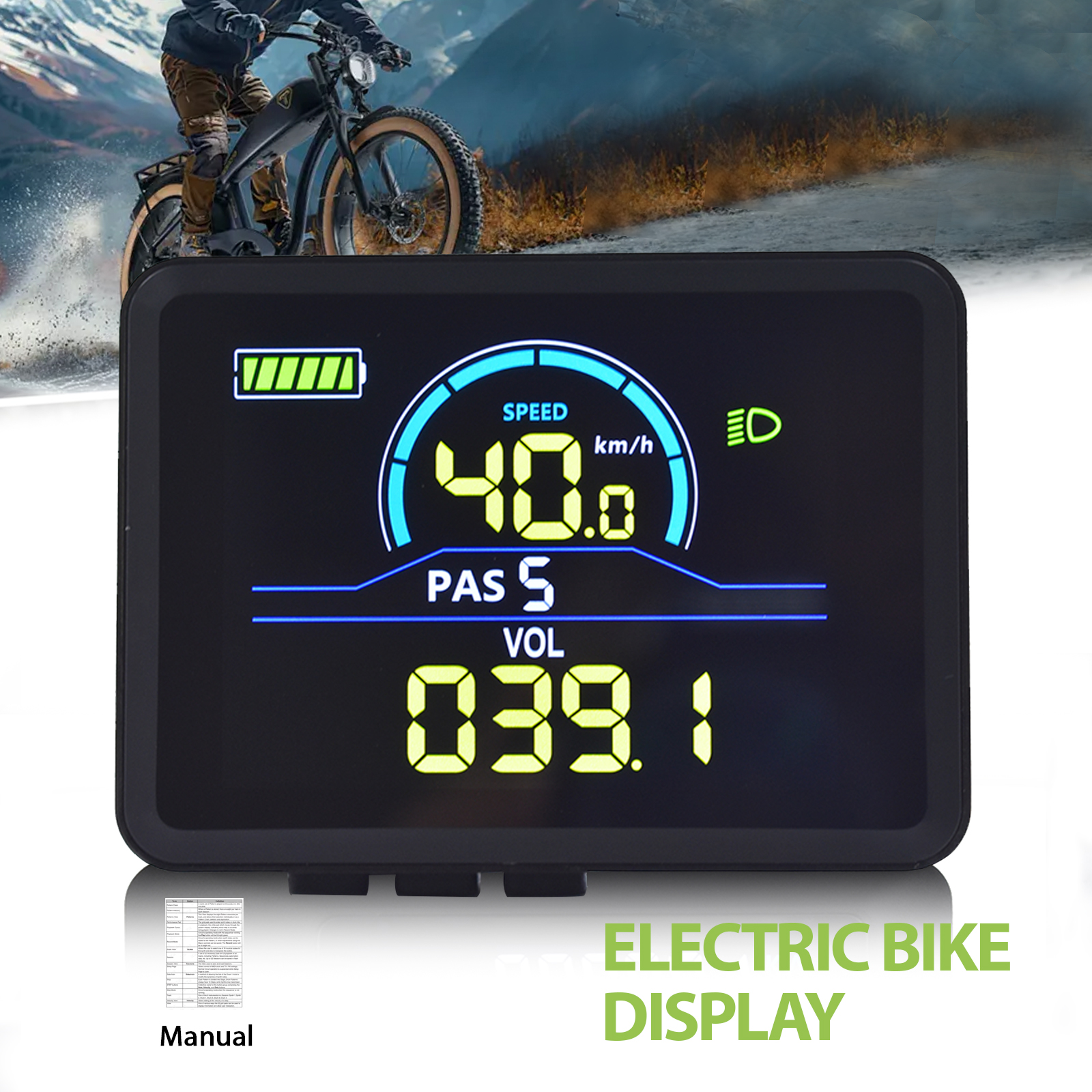 Premium 350W E-bike Control Unit E-bike E-scooter Display Bicycle Computer LCD