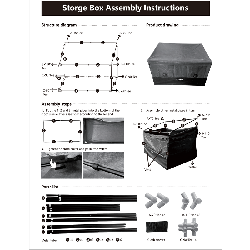 Outdoor Storage Large capacity storage box for campsites camping travel car