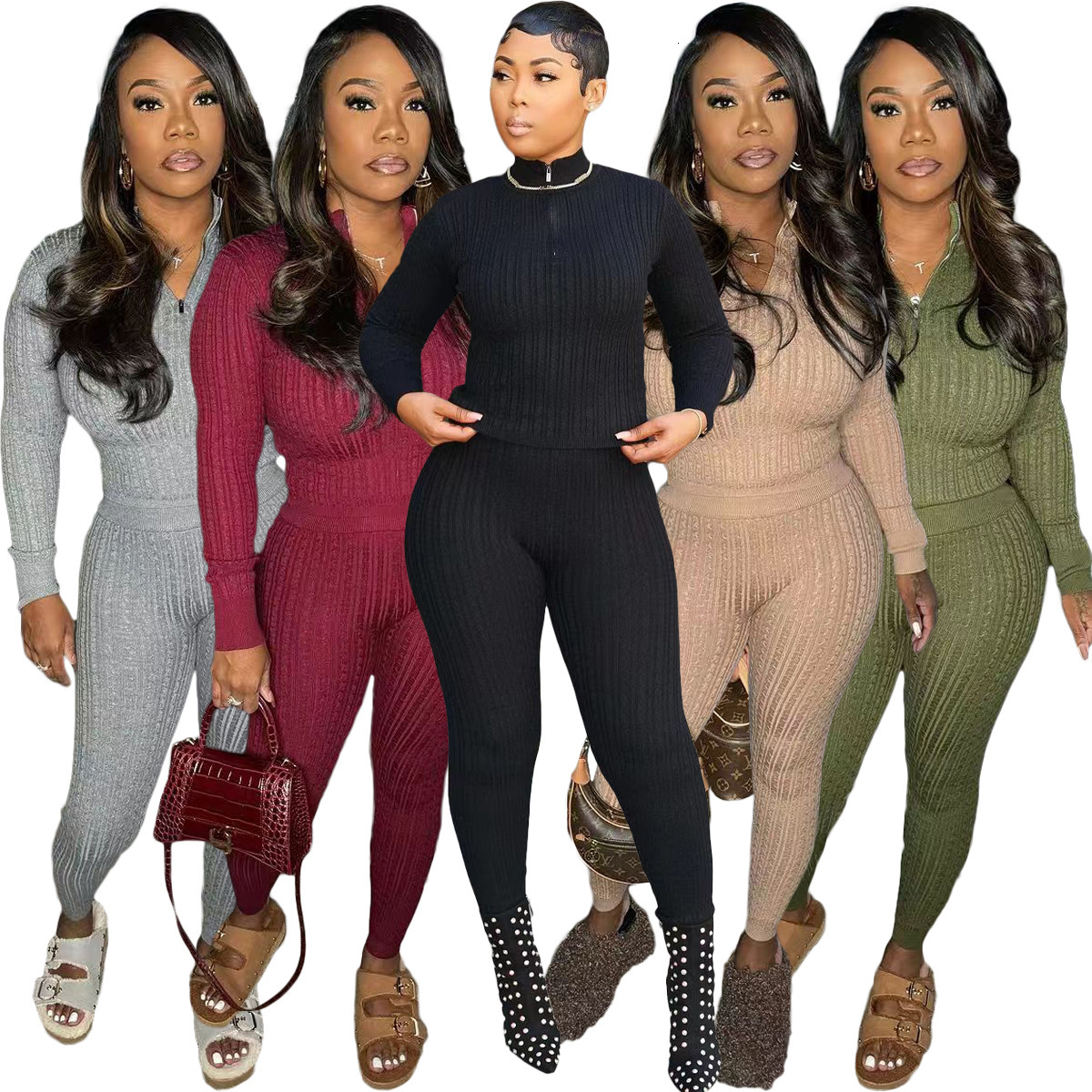 Knitted Womens Trac… - image