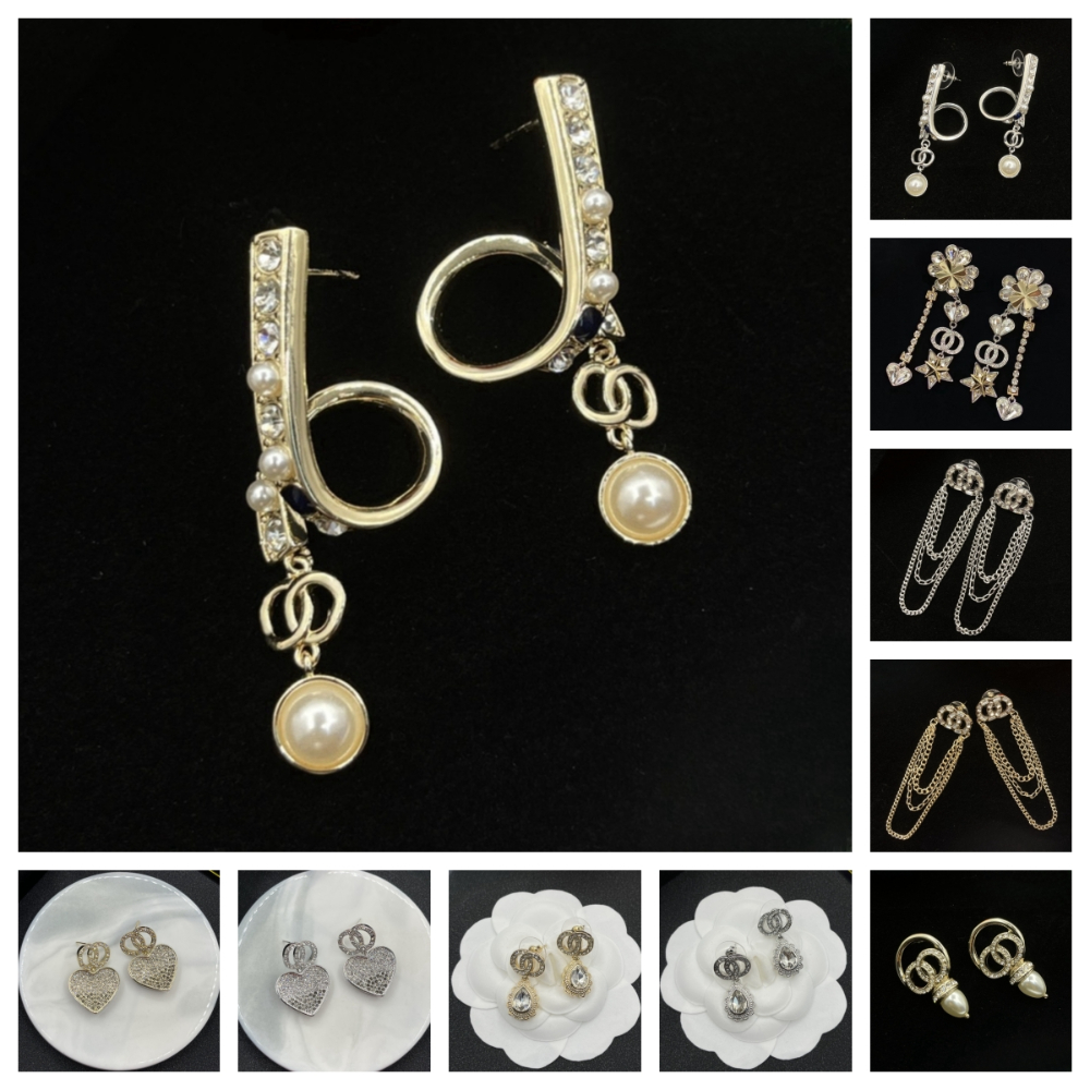 Designer Earring Classic Gold Plated Earring Geometric Womens Crystal Rhinestone Earring Exquisite Jewelry Accessories Wedding Christm Party Gift