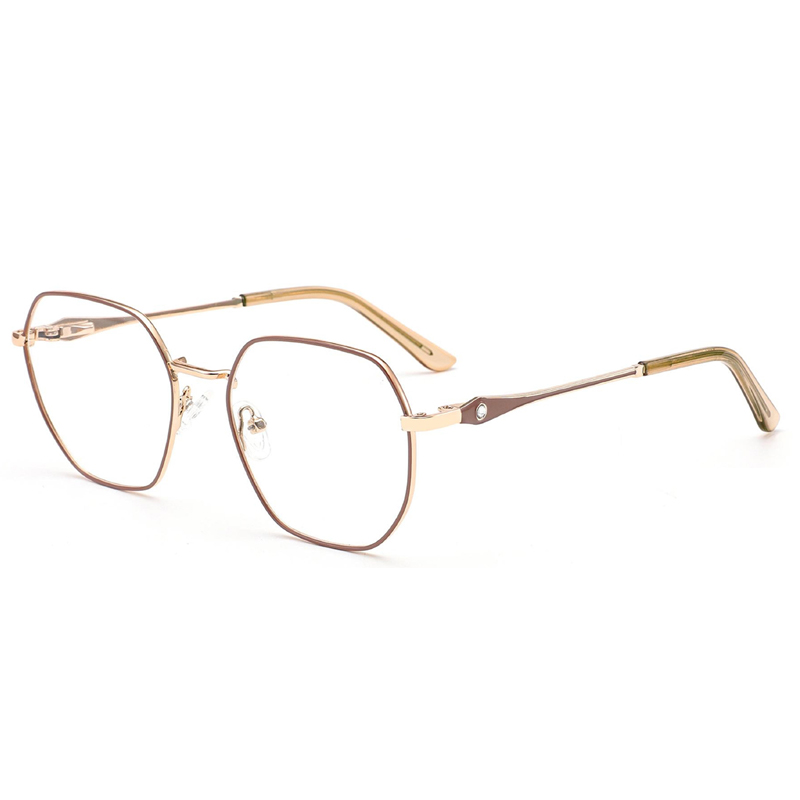 New women's high-class sense of metal eyeglasses frames men's large frame fashion trend wind glasses manufacturers wholesale open ball eyegl