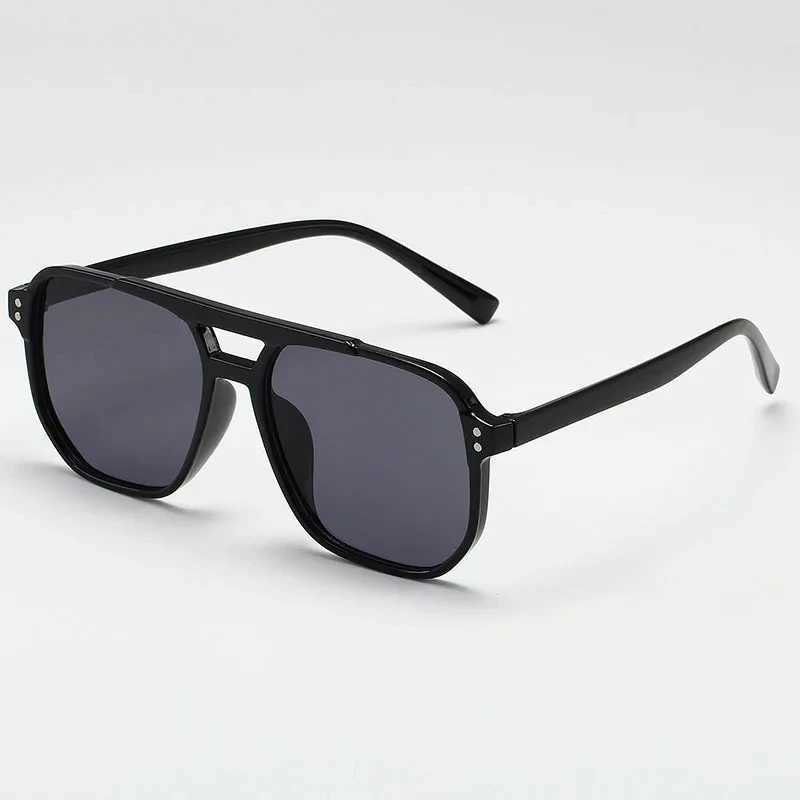 Retro mens large sunglasses mens square sunglasses brand designer unisex sunglasses black lens mens sunglasses UV400 W241028