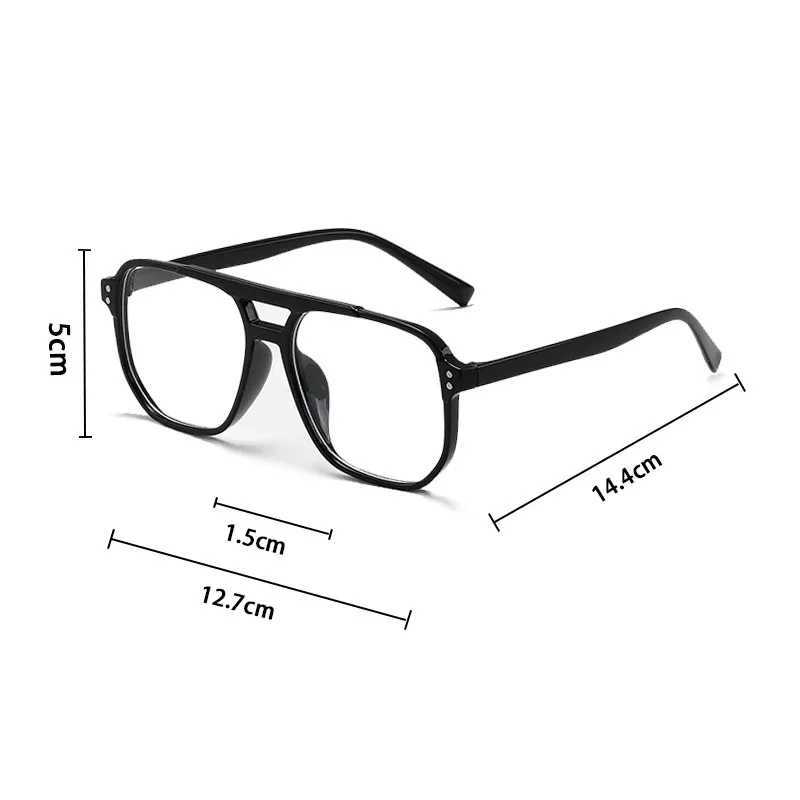 Retro mens large sunglasses mens square sunglasses brand designer unisex sunglasses black lens mens sunglasses UV400 W241028
