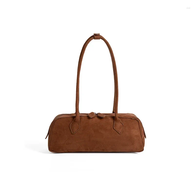 Totes Women's Original Bag Bowg Tote Shell Underarm Autumn Frosted Suede Cowhide Chamois Leather Briefcase 2024 af17