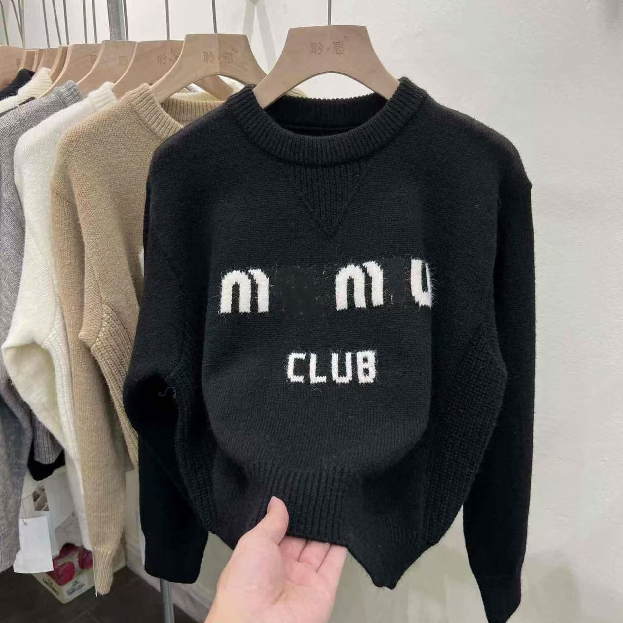 Designer High Quality Knit Crew Neck Pullover Sweater Knitwear Fashion Embroidery Letter Printed Long Sleeve Knitted Top 07 c7