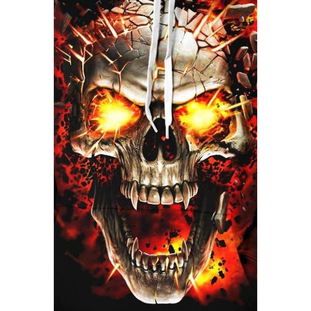 Hoodie for Mens Womens Hoodies Men Skull 3D Graphic Print Sweatshirts Pullover Tops with Pocket Graphic Hip hop casual cool