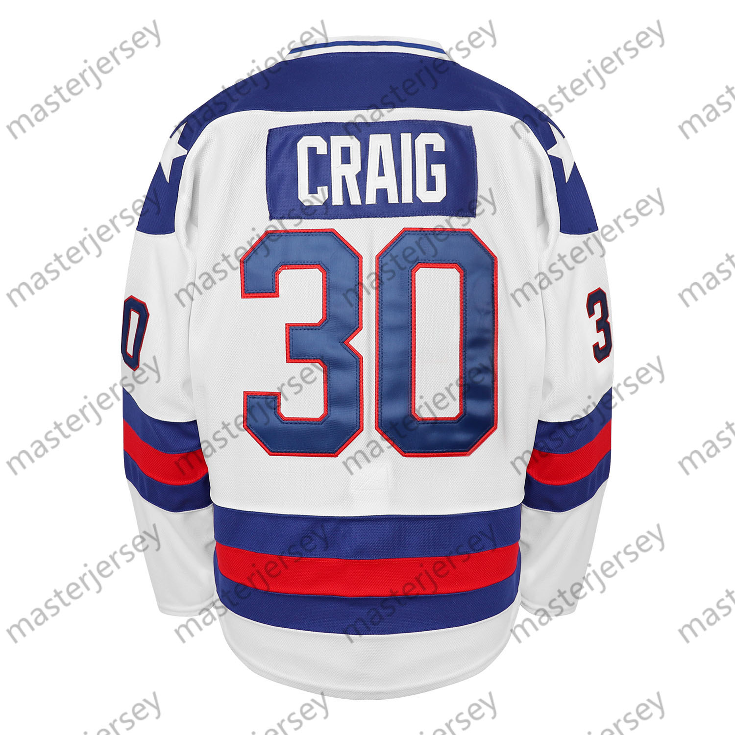 17 21 30 Men's Retro 1980 USA Ice Hockey Jerseys Stitched In Stock Fast Shipping Loose Fit V-Neck Hockey Jersey