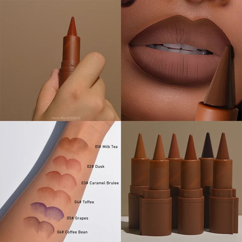 Sharp-end Gradient Lip Liner Pencil Smooth Matte Dusk Brown Red Contouring Lipstick Crayon Pigment Moisturize Lip Balm Cosmetic 241028