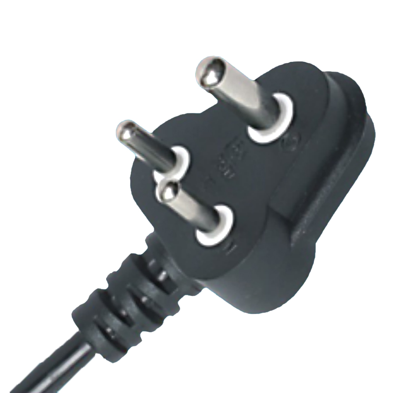 small South African power cord 0.75 square Indian three round pin plug