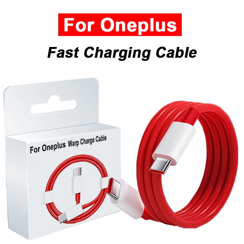 For Oneplus Charging Cable Type C Warp Charge Fast Charger Cord For Oneplus 12 11 10 Pro 9 10T 9R 8T 8 7T 7 6