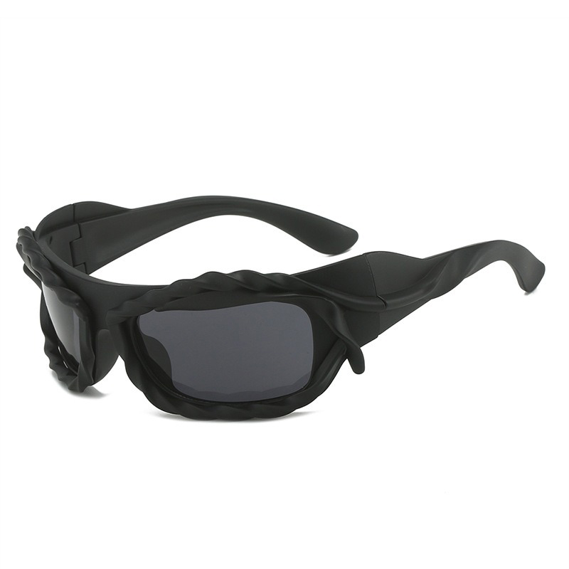 New European and American Cross-border Fashion Fried Dough Twists Sunglasses Y2K Personality Heterosexual Sunglasses Men and Women's Hip-hop Sung