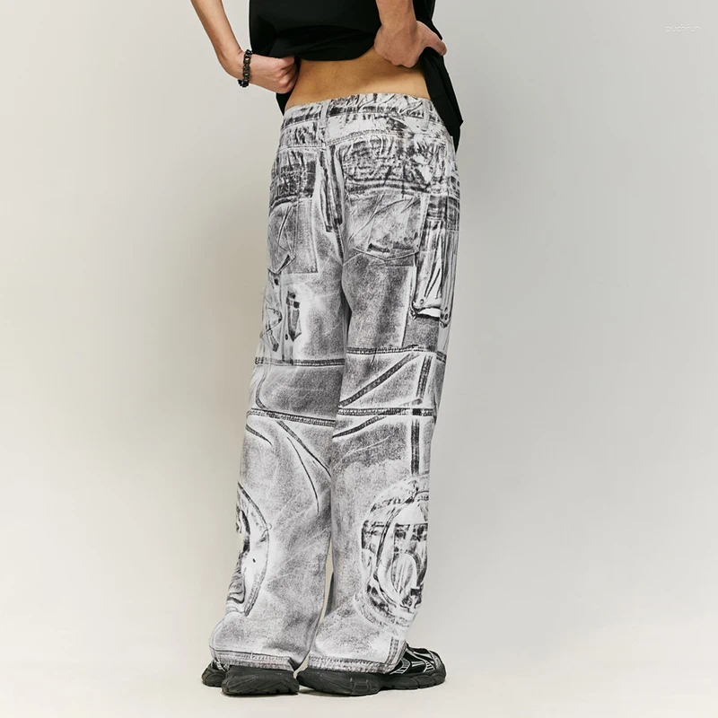 2025 S Fashion Designer Men S Jeans And Women S Same Style Autumn Winter American Retro Street Loose Wide Leg Fashion Hip Hop Y K Trousers