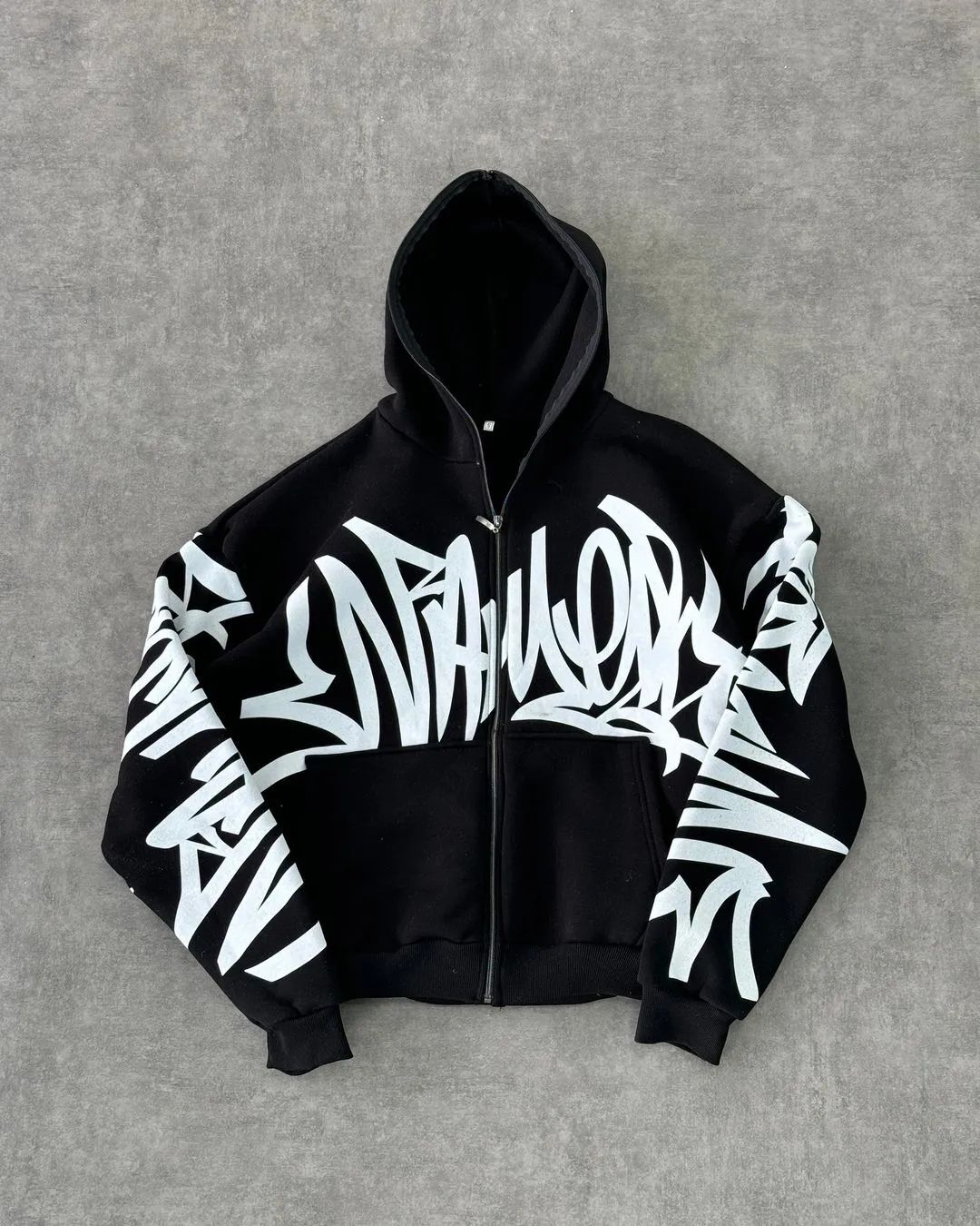 Strtwear Harajuku Oversized Pullover Hoodie Loose Fit Graffiti Print Autumn Hip Hop Style for Men and Women Z250926